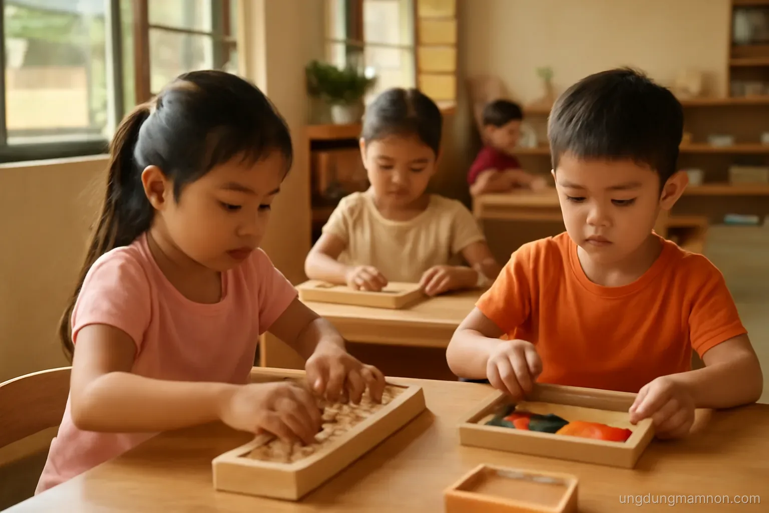 Ánh sáng, gương và vật liệu mở trong lớp học
