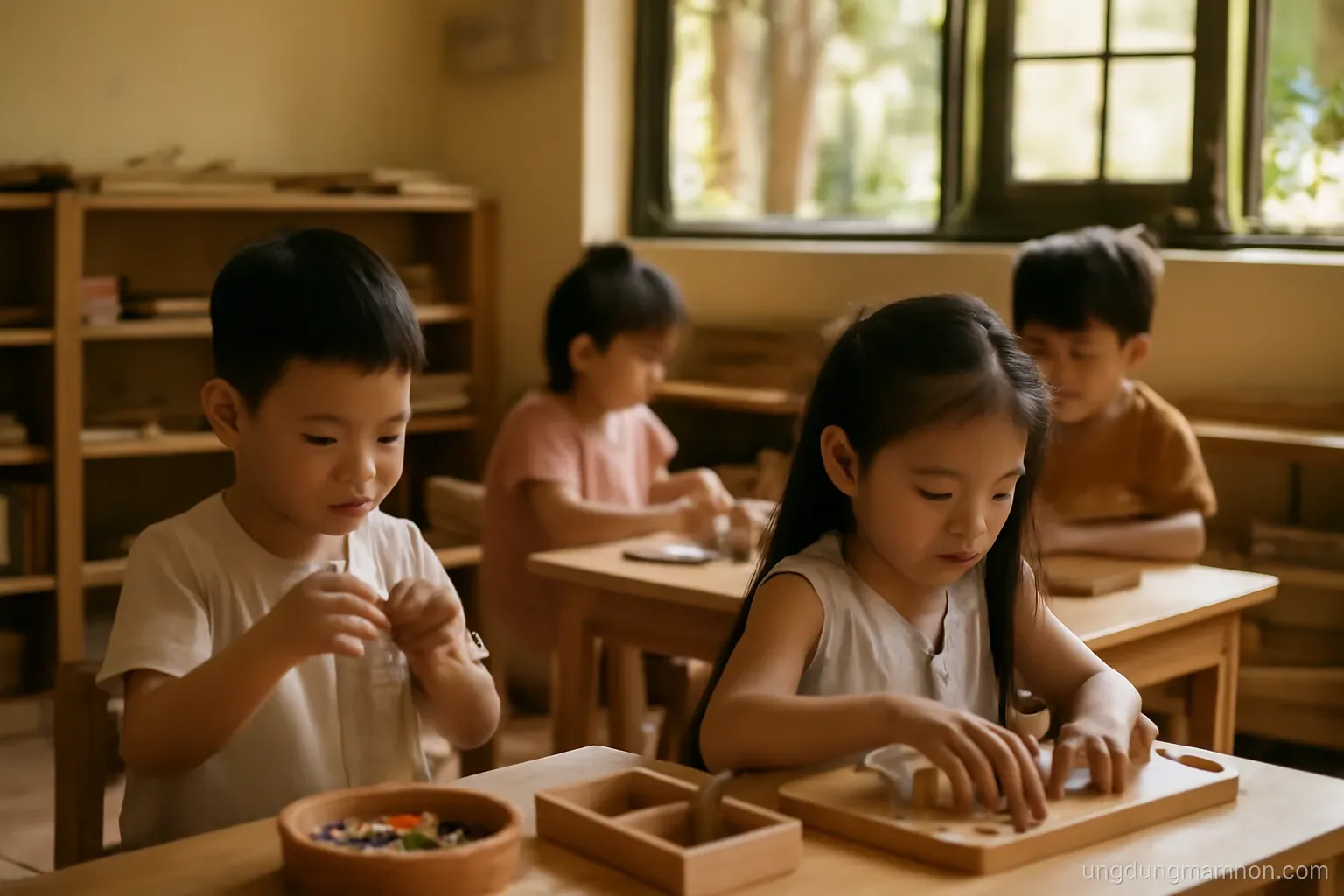 Góc thực hành cuộc sống: khởi đầu Montessori ít tốn kém